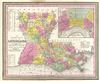 1854 Mitchell New Map of Lousiana
