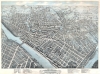 1876 Bailey and Hazen Bird's-Eye View Map of Lowell, Massachusetts