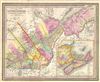 1854 Mitchell Map of Quebec, Lower Canada or Canada East