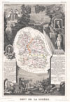 1852 Levasseur Map of the Department De La Lozere, France