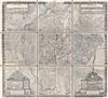 1652 Gomboust 9 Panel Map of Paris, France (c. 1900 Taride reissue)