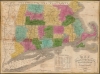 1838 Brown and Parsons Pocket Map of Massachusetts, Connecticut, and Rhode Island