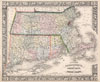 1864 Mitchell Map of  Massachusetts, Connecticut and Rhode Island
