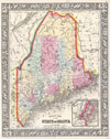 1864 Mitchell Map of Maine