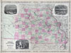 1866 Johnson's Map of Missouri and Kansas