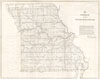 1850 Land Survey Map of Missouri