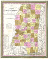 1849 Cowperthwait - Mitchell Map of Mississippi