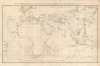 A general chart on Mercators projection to shew the track of the Lion and Hindostan from England to the Gulph of Pekin in China and their return to England. - Main View Thumbnail
