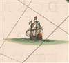 1662 Blaeu Map of Madagascar in Superb Original Color w/ gold leaf