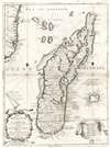 1697 Coronelli Map of Madagascar and part of Southern Africa