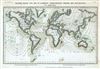 1852 Meyer Map Showing Magnetic Declination over the World