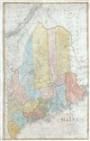 1843 Anson Map of Maine (Post 1842 Webster Ashburton Treaty)