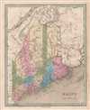 1846 Bradford Map of Maine