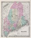 1856 Colton Map of Maine