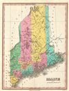 1827 Finley Map of Maine