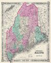 1864 Johnson Map of Maine
