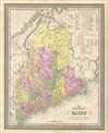 1849 Mitchell Map of Maine