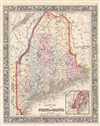 1861 Mitchell Map of Maine