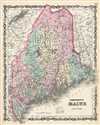 1861 Johnson Map of Maine