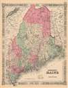 1864 Johnson Map of Maine