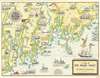 1960 Lepper Pictorial Map of the Maine Coast