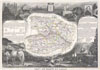 1847 Levasseur Map of Dept. Maine et Loire, France
