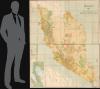 1927 F.M.S. Surveys Folding Wall Land Map of British Malaya