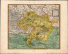 1595 Ortelius Map of Mansfeld and Environs, Saonxy-Anhalt, Germany