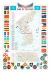 1953 Pacific Stars and Stripes Map of the Korean War