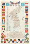 1953 Pacific Stars and Stripes Map of the Korean War