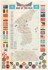 1953 Pacific Stars and Stripes Map of the Korean War