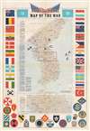 1953 Pacific Stars and Stripes Map of the Korean War