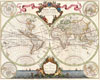 1730 De L'Isle Map of the World in Hemispheres