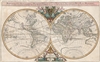 1691 Sanson / Jaillot Map of the World on Hemisphere Projection