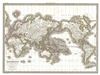 1832 Lapie Map of the World on Mercator Projection