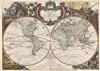 1744 Le Rouge Map of the World in Hemispheres