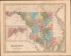 1846 Bradford Map of Maryland