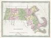 1835 Bradford Map of Massachusetts
