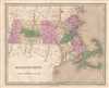 1846 Bradford Map of Massachusetts
