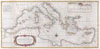 1745 Seale Map or Chart of the Mediterranean Sea