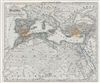 1855 Spruner Map of the Mediterranean under the Caliphs