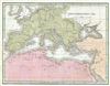 1835 Bradford Map of the Mediterranean Region