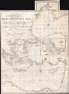 1822 William Heather and John Norie Nautical Chart of the Eastern Mediterranean