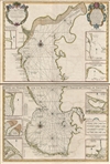 1721 Delisle and Van Verden Map of the Caspian Sea (first accurate map of)