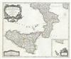 1750 Vaugondy Map of Southern Naples and Sicily, Italy
