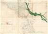 1917 Survey of India Map of Basra, Iraq and Abadan, Iran