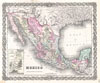1855 Colton Map of Mexico