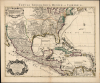1722 Covens and Mortier / De l'Isle Map of Mexico and the Mississippi