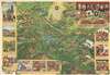 1935 Miguel Gómez Medina Pictorial Map of Mexico City (DF), Mexico