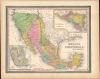 1846 Mitchell / Tanner Map of Mexico and Central America w/ Texas and California